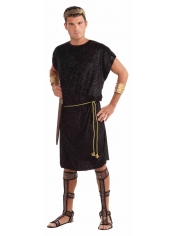 Roman Tunic Costume Black - Mens Roman Costumes